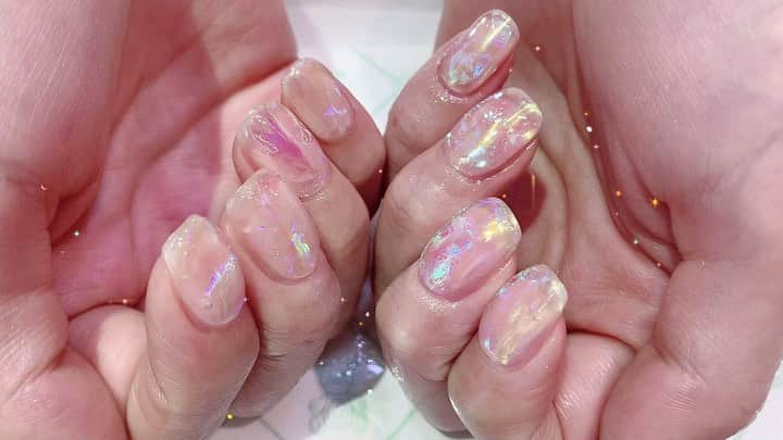 mamijinguのインスタグラム：「🧊 @icegel_japan   #jillandlovers #nail #nailart #paragel #gelneil#gel #ネイル #ネイルアート #me #look #love #かわいい」