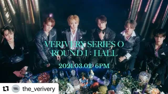 のインスタグラム：「#Repost @the_verivery with @make_repost ・・・ VERIVERY 2nd SINGLE ALBUM   SERIES ‘O’ ROUND 1 : HALL   Highlight Medley   YouTube▶https://youtu.be/j0gve4QoBg0 네이버TV▶ https://tv.naver.com/v/18659352   #베리베리 #VERIVERY #VRVR #SERIES_O #ROUND1HALL #Get_Away #20210302_6PM」
