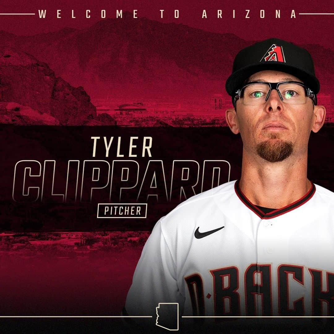 アリゾナ・ダイヤモンドバックスさんのインスタグラム写真 - (アリゾナ・ダイヤモンドバックスInstagram)「Welcome (back) to Arizona, Tyler!  The #Dbacks agreed to terms with right-handed pitcher Tyler Clippard on a 1-year contract with a mutual option for 2022.」2月27日 1時17分 - dbacks