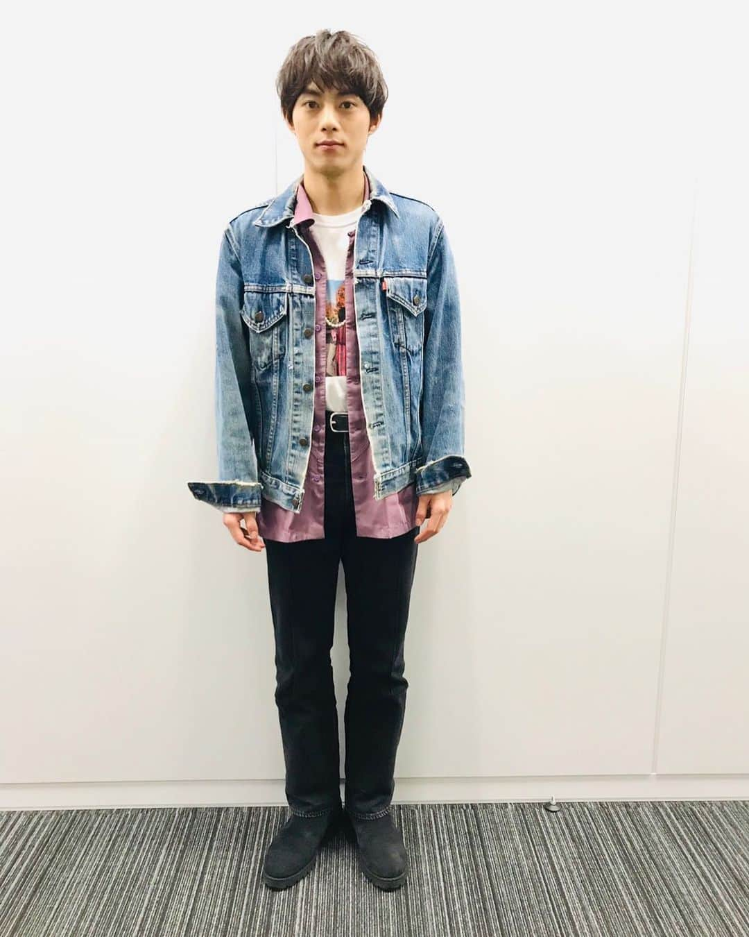 永田崇人さんのインスタグラム写真 - (永田崇人Instagram)「昨日の衣装でございます。  Jacket：  #Vintage levi's  Shirts： @iroquois_official  @iroquois_head_shop  T-shirts： @velvet_shimokitazawa  @nepenthes.official   Pants： @unused_inc」2月27日 11時37分 - takato0827