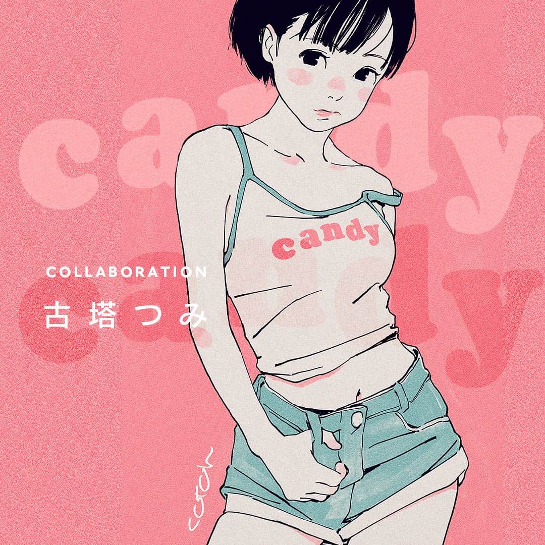 板橋よしえのインスタグラム：「NEWS .～.～.～.～.～.～.～.～.～.～.～.～.～.～.～.～.～.～.～ 𝗖𝗢𝗧𝗢𝗛 𝗧𝗦𝗨𝗠𝗜 × 𝗖𝗮𝗻𝗱𝘆 𝗦𝘁𝗿𝗶𝗽𝗽𝗲𝗿  ﻿ .～.～.～.～.～.～.～.～.～.～.～.～.～.～.～.～.～.～.～ Candy Stripperと古塔つみ﻿さんとのコラボレーションアイテムのリリースが決定🤍  2/26(金) CANDY STORE・ZOZOTOWN・SHOPにて PRE ORDERがスタート .～.～.～.～.～.～.～.～.～.～.～.～.～.～.～.～.～.～.～ #古塔つみ﻿ #cotohtsumi ﻿ #candystripper﻿」