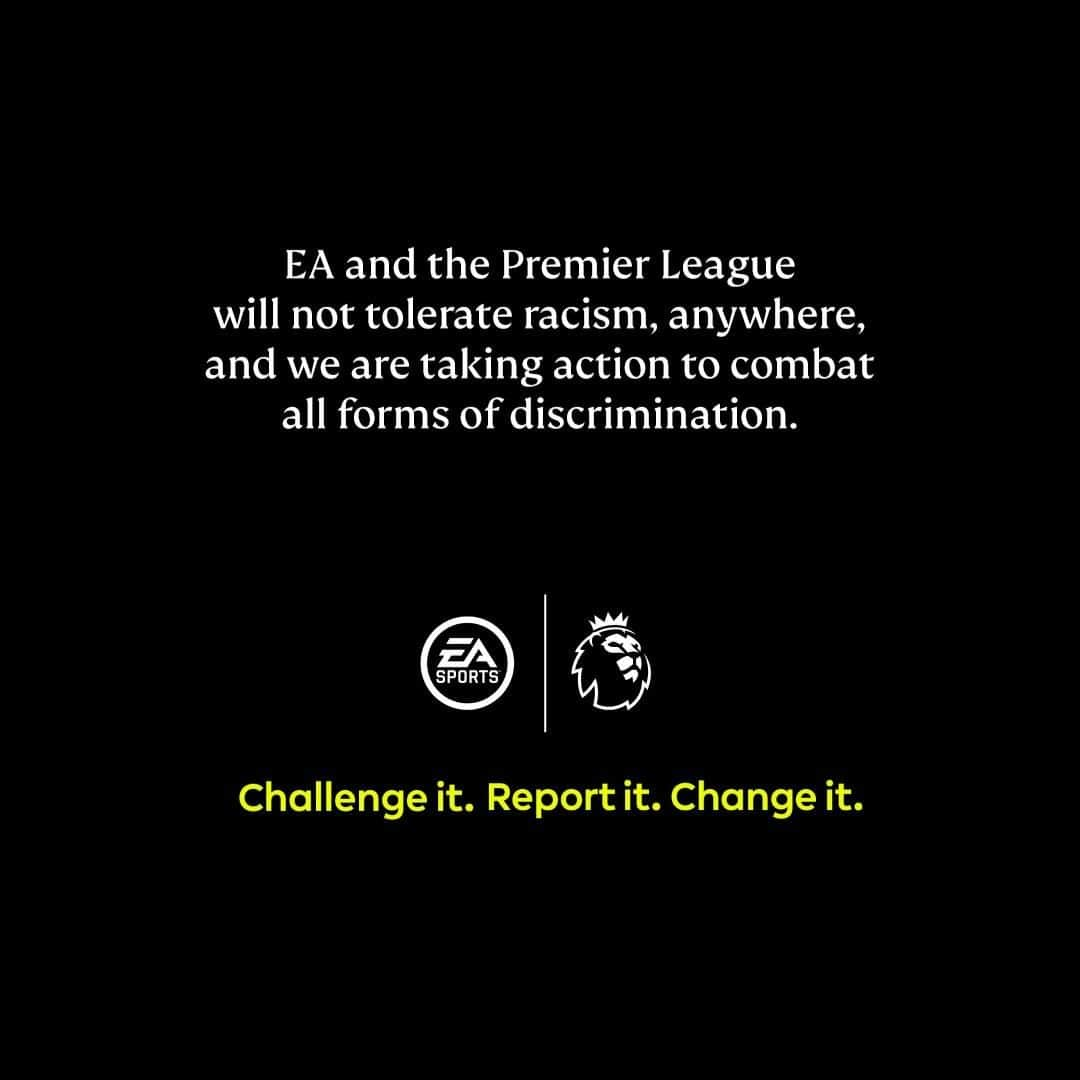 プレミアリーグさんのインスタグラム写真 - (プレミアリーグInstagram)「There is No Room For Racism. Anywhere.  Show your support by wearing the new @easportsfifa #NoRoomForRacism VOLTA collection, available in-game now 🎮」2月27日 4時00分 - premierleague
