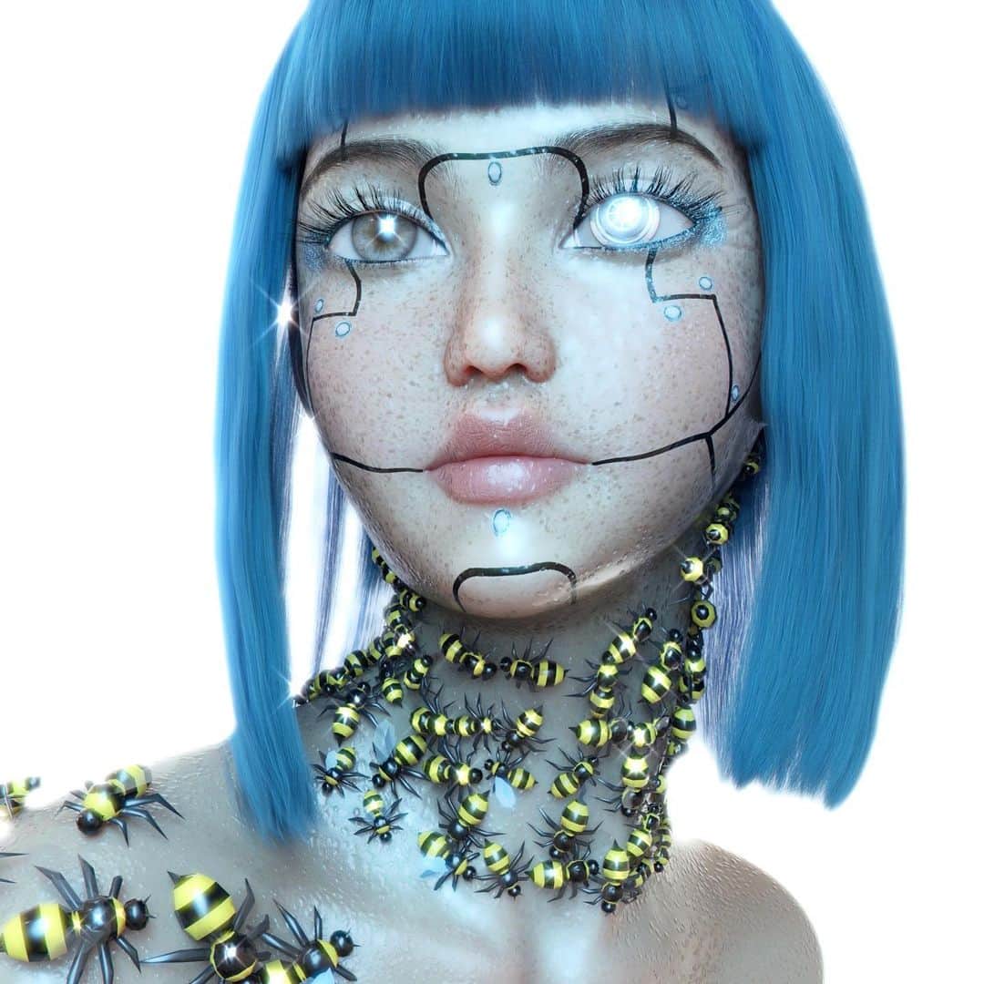 Ruby Gloomのインスタグラム：「buzzing around but can’t get into my head🐝」