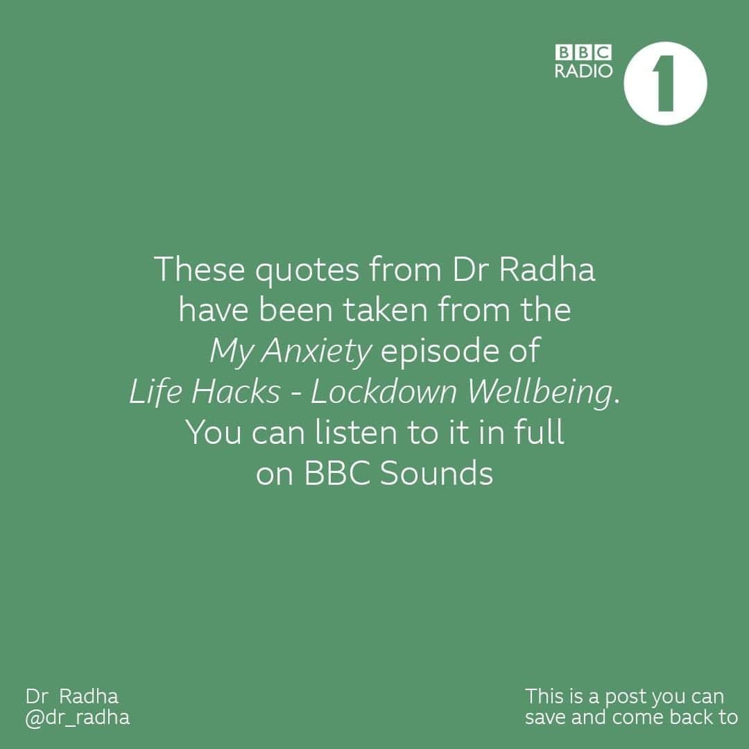 BBC Radioさんのインスタグラム写真 - (BBC RadioInstagram)「These words from @dr_radha may be the thing you need to hear right now 💚⁣⁣ ⁣⁣ You can search for 'Life Hacks - Lockdown Wellbeing' on @bbcsounds to listen to a range of different episodes with Dr Radha, @vicknhope and @katiethistleton ⁣⁣⁣ ⁣⁣⁣ And search for BBC Action Line for information and support should you want it」2月27日 5時00分 - bbcradio1