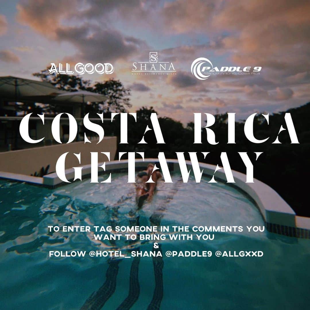 Crazy Roomsのインスタグラム：「🌴COSTA RICA GETAWAY GIVEAWAY🌴  Costa Rica is slowly opening its doors to travel and our friends at @hotel_shana @paddle9 @allgxxd want to give you and a friend an experience!  To enter: 🌴Tag a friend you want to bring 🌴 Follow @hotel_shana @paddle9 @allgxxd  Giveaway includes: 🏨 2 night stay at @hotel_shana + breakfast & bottle of wine 🌊 2 days of waterfall and beach tours with @paddle9 👕 2 outfits + PPE from @allgxxd  1 winner with their +1 will be selected on March 12!   No limit to amount of entries. Flight & other daily expenses not included.  #costarica #giveaway」