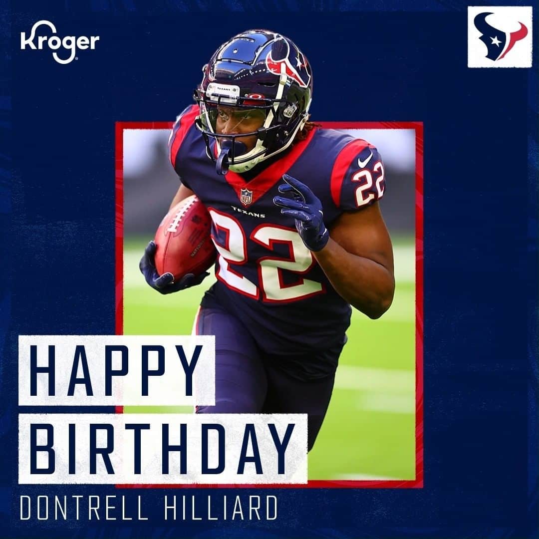 ヒューストン・テキサンズのインスタグラム：「Happy birthday, @d_hilliard26! 🎉」