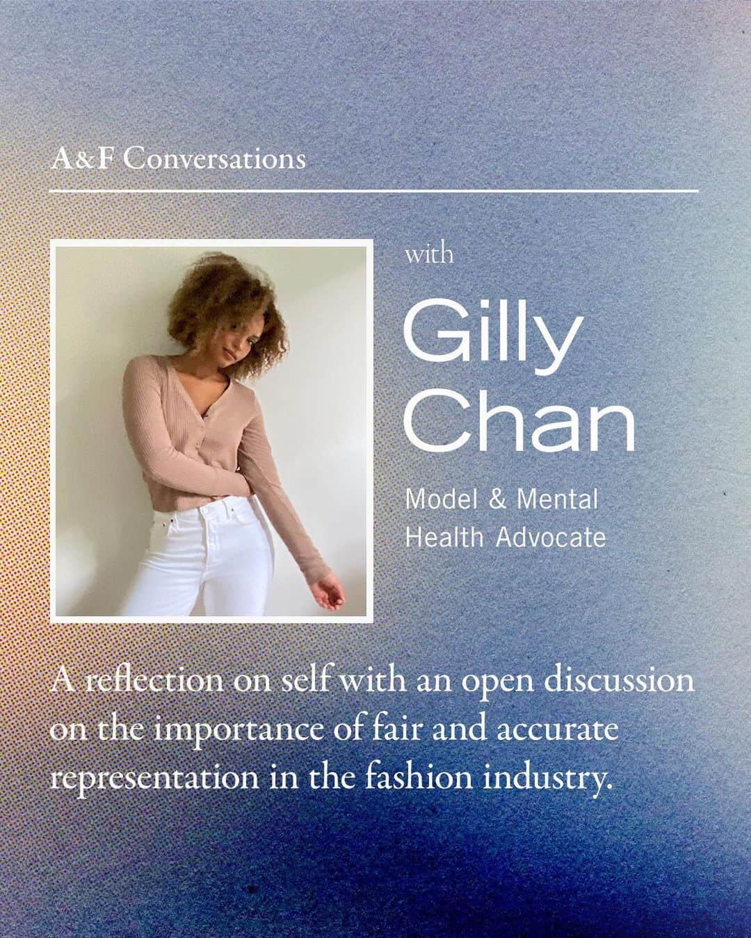 Abercrombie & Fitchのインスタグラム：「“What if we represented young black women in advertising the way they viewed themselves? Celebrated them? ...We wouldn’t just have our words—we would have our experiences reflected.”    Gilly Chan (@gilly.inc), Model & Mental Health Advocate, shares a letter she wrote to her younger self—an empowering affirmation that being Black is beautiful, and a declaration that it’s time society genuinely reflects that.    Head to our IGTV to watch the full video.」