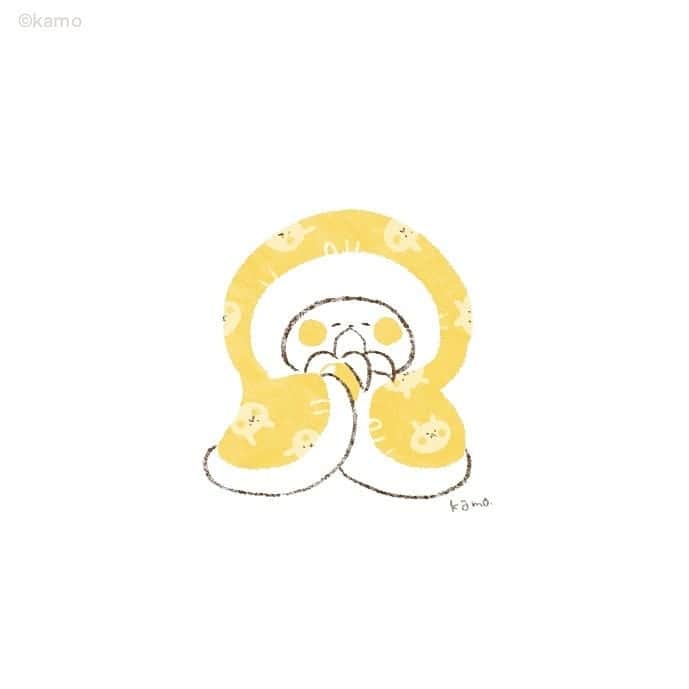 カモさんのインスタグラム写真 - (カモInstagram)「今日はおふとんから出ない日です #お布団#バナナ#futon#banana#イラスト#illustration#ウサギタケ#usagitake」2月27日 9時14分 - illustratorkamo