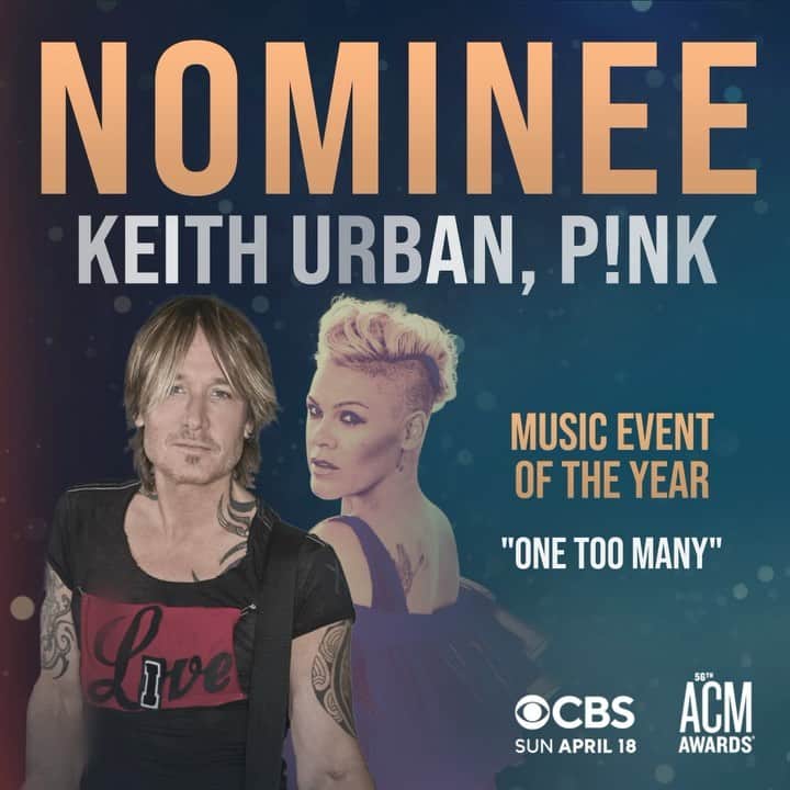 キース・アーバンのインスタグラム：「Do I love collaborating or what?!!!! Huge thx to @thomasrhettakins for asking me to be a part of Be A Light and a massive thx to @pink for duetting with me on One Too Many !!! Surreal!!!!!!! I also just heard I was given a THIRD nomination as producer as well — the only way this day could get any better was if i heard that Rotier’s in Nashville was gonna stay in business🤞🤞🤞🤞❤️ THANK YOU ACM’s!!!!」