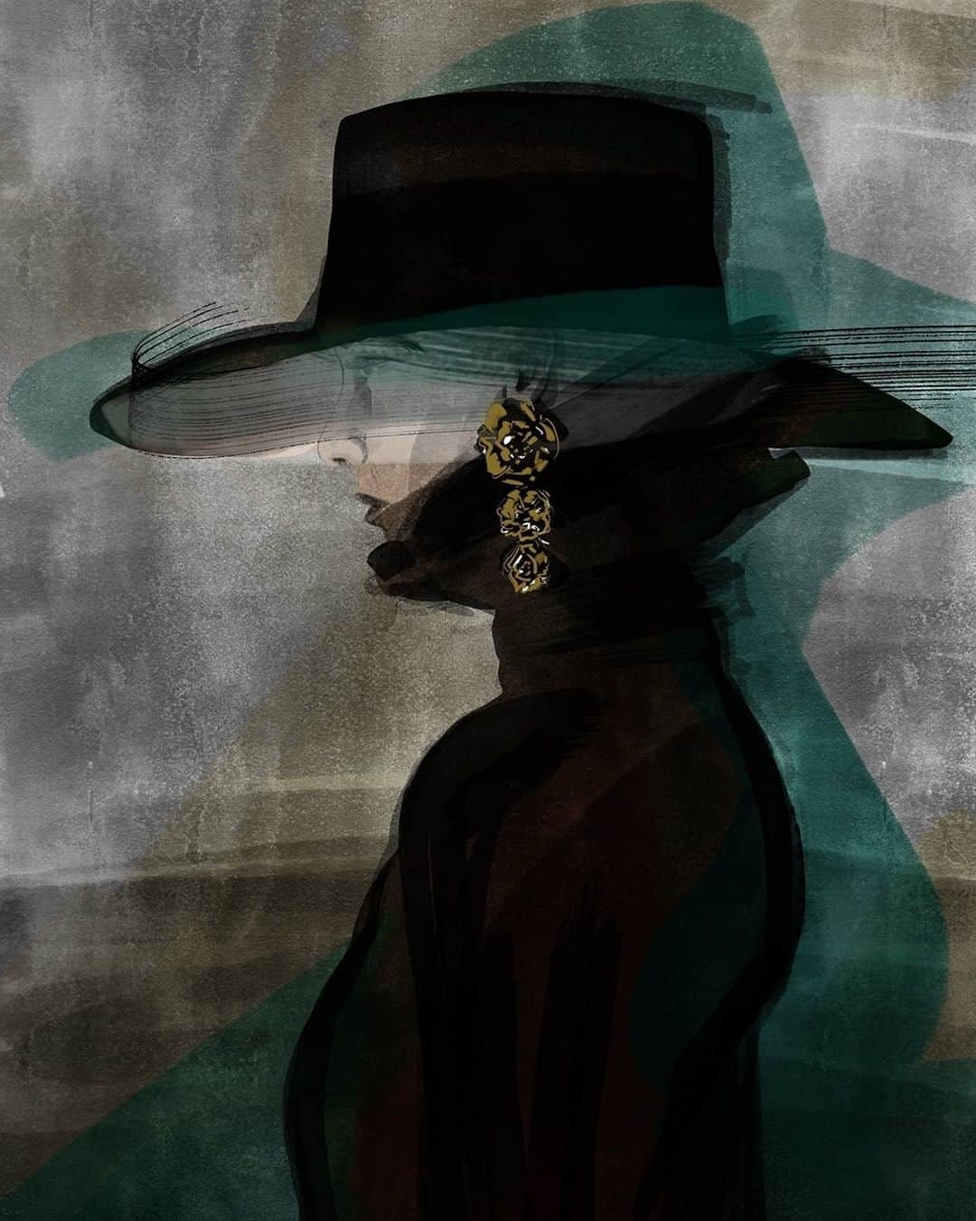 アルベルタフェレッティのインスタグラム：「@fidaworldwide's artists beautifully captured the essence of the Alberta Ferretti Fall Winter 2021 collection in a series of unique illustrations. Find out more in our IG stories.  #AlbertaFerrettiFIDA2021 #AlbertaFerretti #FW21 #MFW」