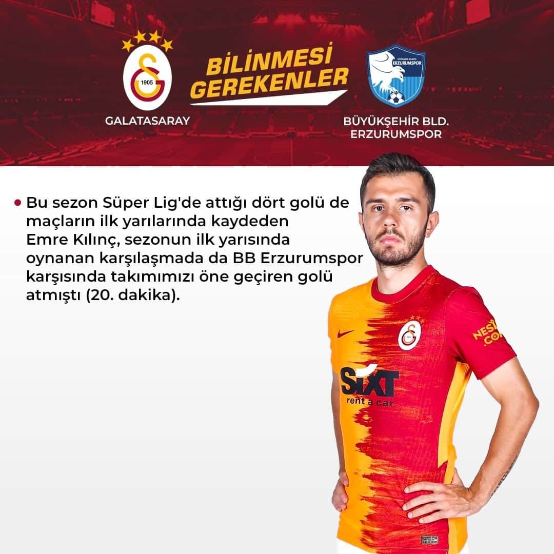 ガラタサライSKさんのインスタグラム写真 - (ガラタサライSKInstagram)「📊 #Galatasaray-BB Erzurumspor maçı öncesi bilinmesi gerekenler. #GSvERZ」2月27日 22時01分 - galatasaray