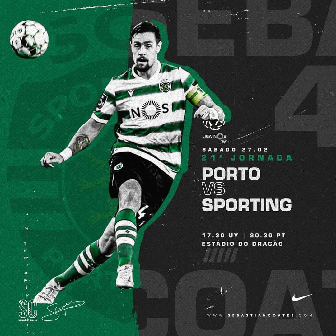 セバスティアン・コアテスのインスタグラム：「Vamos @sportingclubedeportugal 💪🏻💪🏻🦁🦁」