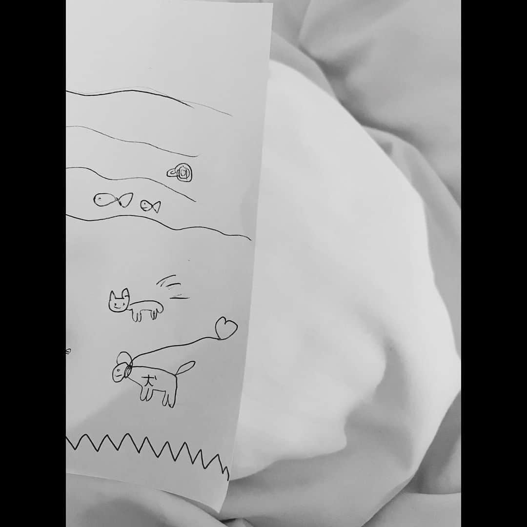 田鍋梨々花さんのインスタグラム写真 - (田鍋梨々花Instagram)「・ 海と貝と魚と猫と犬と草を描いた」2月27日 21時17分 - ririka_tanabe_official