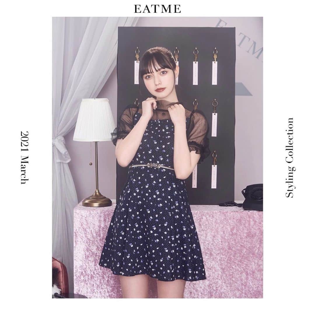 EATMEさんのインスタグラム写真 - (EATMEInstagram)「2.27 update… #EATME #MARCH #LOOK #COLLECTION  #hospitalityresort  @raimu0726_official  🚺:161cm . TOP画面のURLからEATME WEB  STOREをCHECK▶︎▶︎▶︎ @eatme_japan . 🌹ミニローズプリントワンピース ¥13,000(＋tax) PNK.CRM.BLK ☑︎S/M ※3月発売予定 . 🌹ローズバックルメタルベルト ¥3,500(＋tax) BLK ※3.2発売予定 . #EATME_COLLECTION #EATME #eatmejapan #イートミー」2月27日 21時20分 - eatme_japan