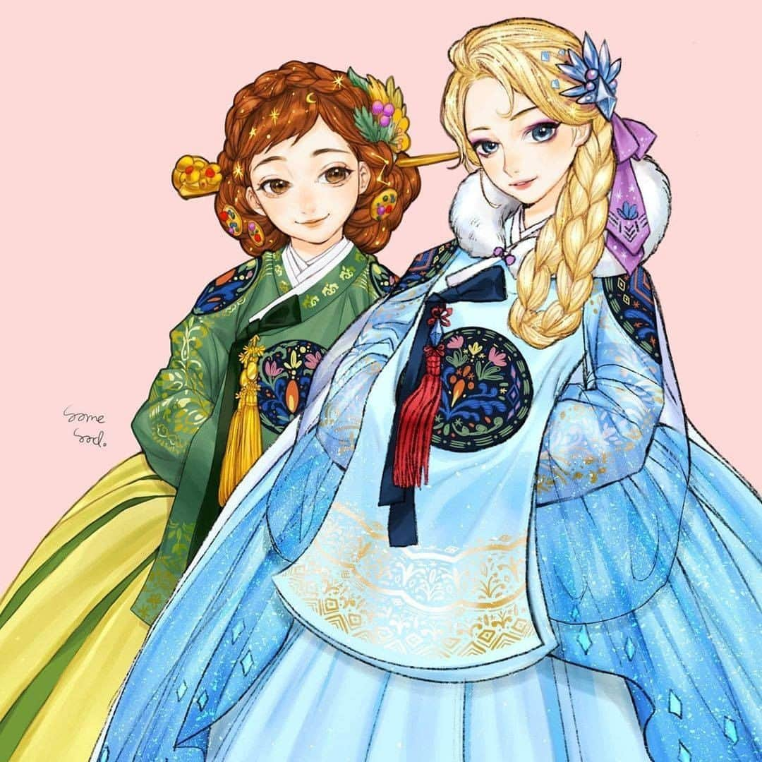 9GAGさんのインスタグラム写真 - (9GAGInstagram)「Disney heroines x hanbok ✍🏻 @somesad_draw  - #hanbok #disney #9gag」2月27日 13時00分 - 9gag