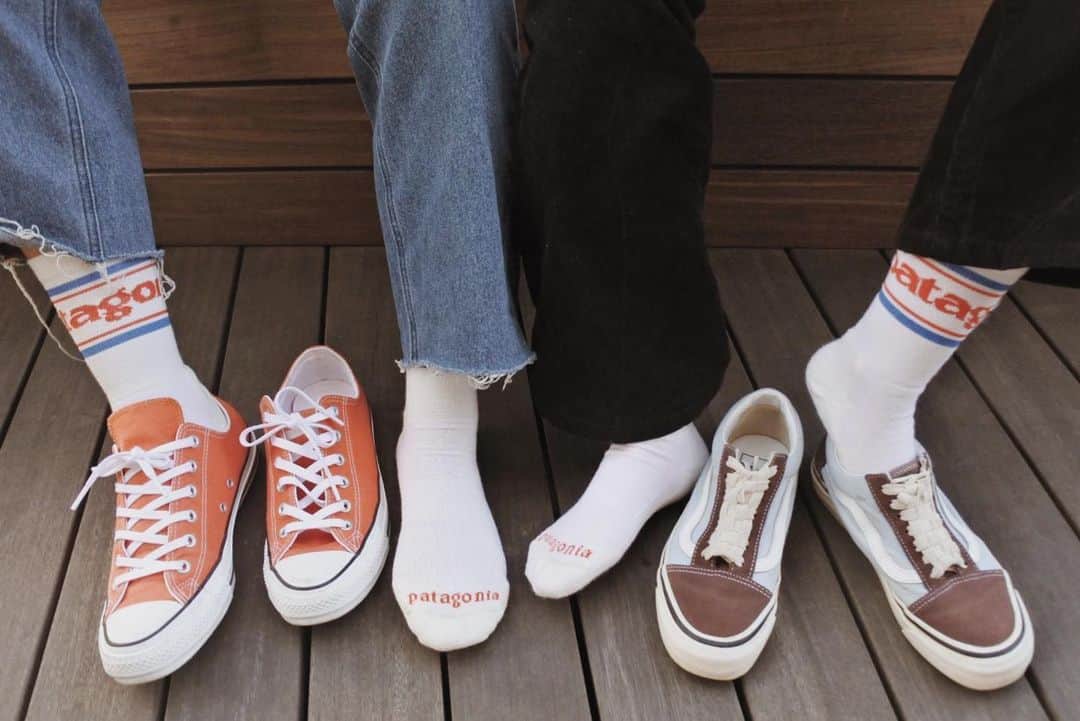 KONDOUMIYUのインスタグラム：「．  𝙋𝙖𝙩𝙖𝙜𝙤𝙣𝙞𝙖 🧦  見えない部分でお揃い ✌🏽♡  ．」