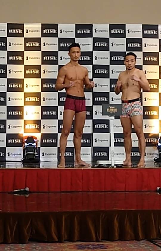 梅野源治のインスタグラム：「計量クリア🙏💯 みんなが協力してくれて今がある！　明日はやるぞ #たくさんのサポートに感謝 @rise_2003official」