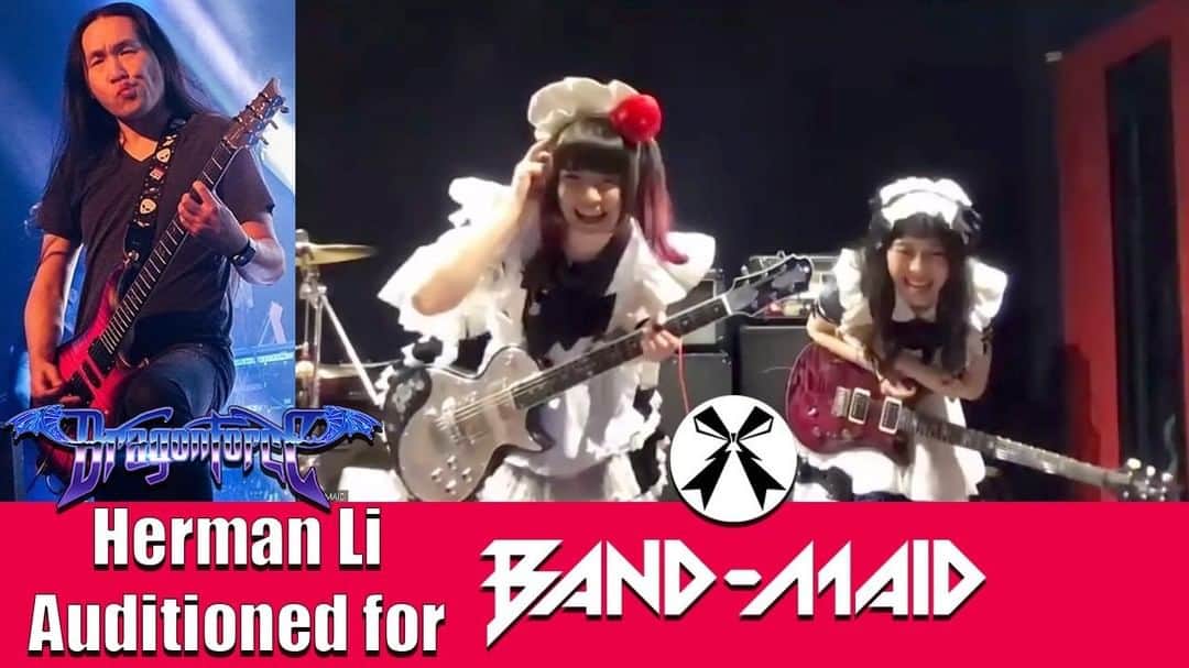 ハーマン・リさんのインスタグラム写真 - (ハーマン・リInstagram)「I auditioned for @bandmaid.jp @kobatomiku @kanami_bandmaid and this happened... video link on bio or head to @dragonforcehq YT! You can also watch the whole thing on my Twitch! #dragonforce #hermanli #bandmaid #mikukobato #kanamitono」2月27日 15時38分 - hermanli