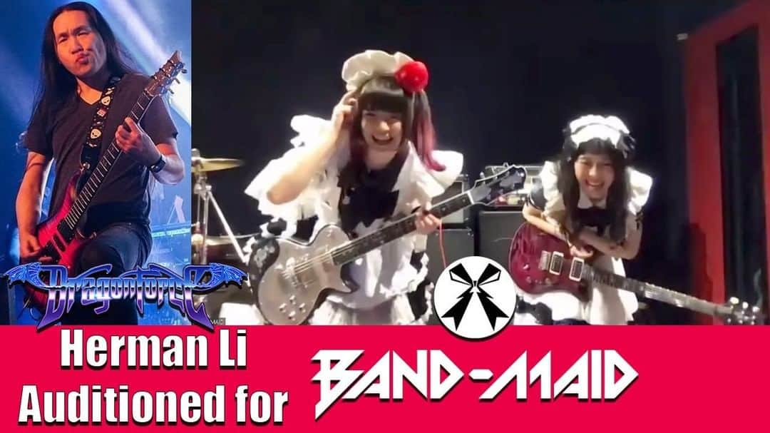 DragonForceさんのインスタグラム写真 - (DragonForceInstagram)「@hermanli auditioned for @bandmaid.jp @kobatomiku @kanami_bandmaid and this happened... video link on bio or head to @dragonforcehq YT! You can also watch the whole thing on his Twitch! #dragonforce #hermanli #bandmaid #mikukobato #kanamitono」2月27日 15時40分 - dragonforcehq