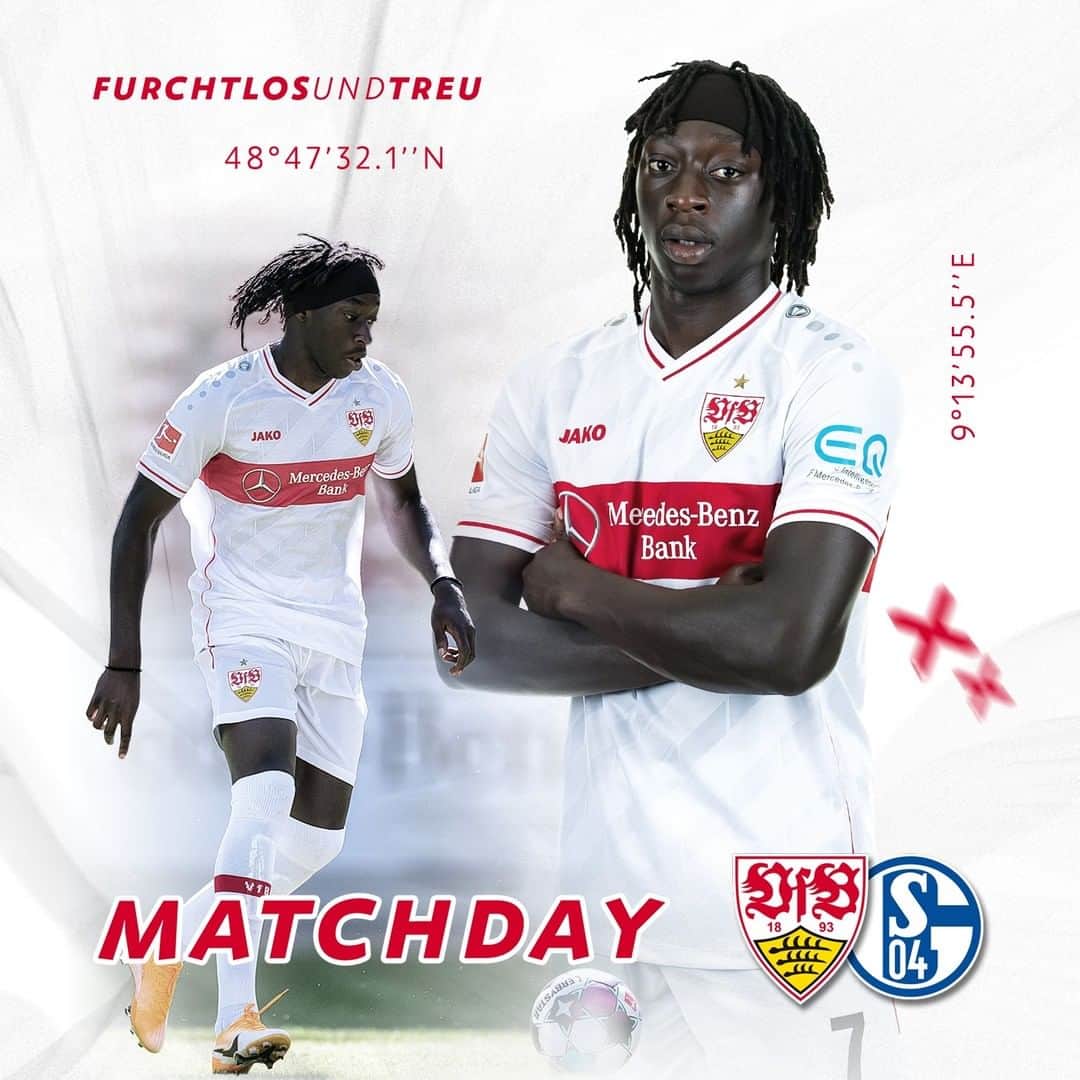 VfBシュトゥットガルトのインスタグラム：「M A T C H D A Y! 🔥 Die 3⃣ Punkte in Cannstatt behalten! Wie geht’s heute aus? #VfBS04 👇⚪🔴  _ #VfB #VfBInsta #matchday #bundesliga #furchtlosundtreu #0711 #vfbstuttgart #vfbstuttgart1893 #1893」