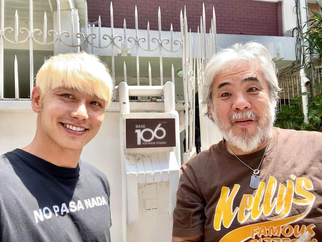大久保剛志のインスタグラム：「106 Hair Studioへ 伸びてきた前髪が目に入り、モヤっと。 でも連戦で、ラヨーンからバンコクまでの運転で足の疲労を考えると来れず。 明日バンコクで試合という 事もありやっと切れました。 あー、すっきり。 集中できる。  村瀬さん、106さんいつもありがとうございます‼︎  ※YUKI FOOTBALL ACADEMY会員はカット無料‼︎ これすごくない⁉︎」