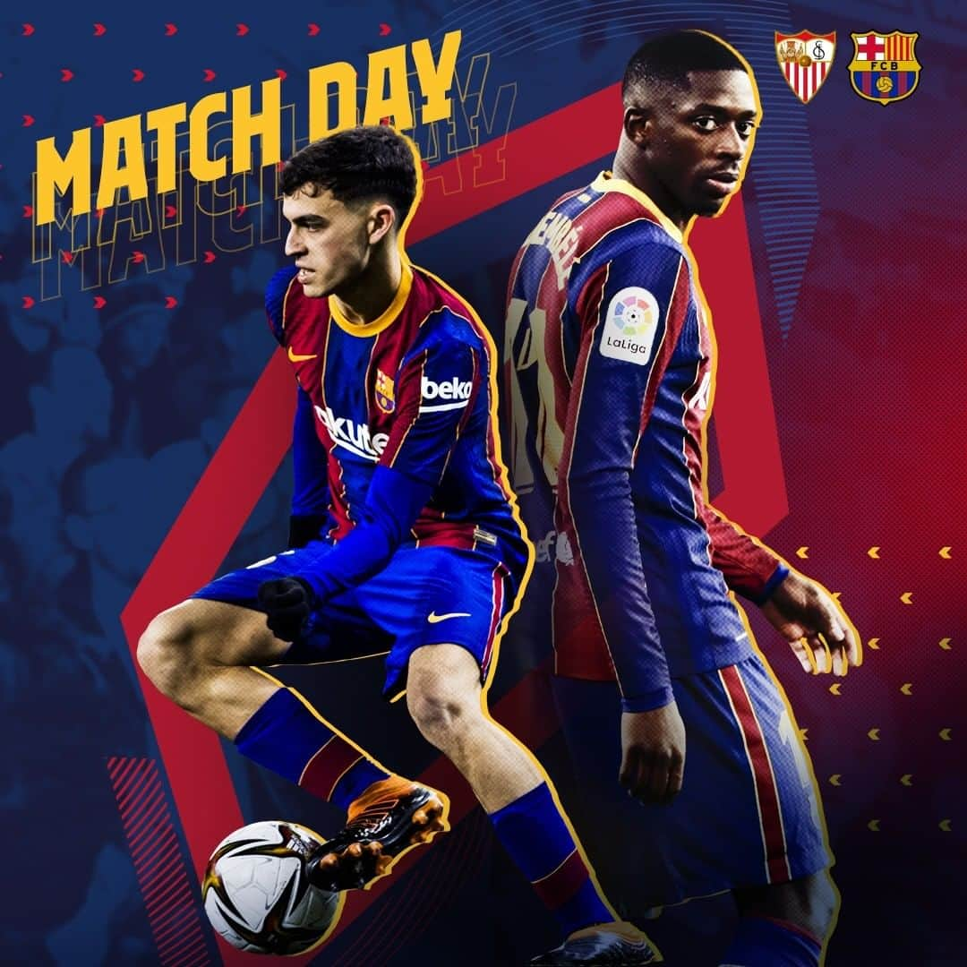 FCバルセロナさんのインスタグラム写真 - (FCバルセロナInstagram)「🔥 MATCHDAY! ⚽️ #SevillaBarça 🏆 @laliga  ⏰ 4.15pm CET 🏟 Estadio Ramón Sánchez Pizjuán  💪🔵🔴 Let's go | ¡Vamos!  Som-hi #Culers」2月27日 18時00分 - fcbarcelona