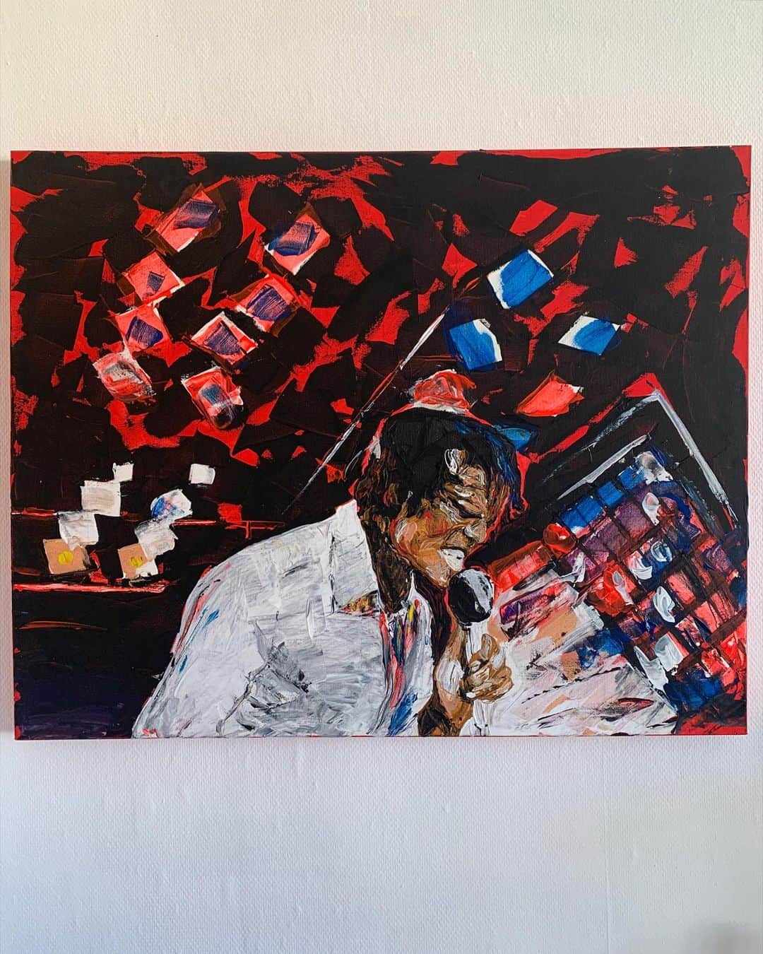 CASH（Carl Anders Sven Hultin）さんのインスタグラム写真 - (CASH（Carl Anders Sven Hultin）Instagram)「My painting "Michael Brown" is the projection of Michael Jackson inspired by James Brown. Tell me what you think about it?🤔💭 Diptych: acrylic on canvas, palette knives #michaeljackson #jamesbrown #painting #art #mj」2月27日 19時01分 - artbycash