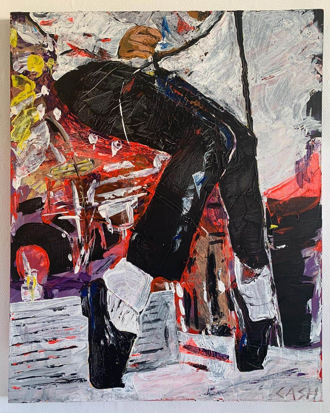 CASH（Carl Anders Sven Hultin）さんのインスタグラム写真 - (CASH（Carl Anders Sven Hultin）Instagram)「My painting "Michael Brown" is the projection of Michael Jackson inspired by James Brown. Tell me what you think about it?🤔💭 Diptych: acrylic on canvas, palette knives #michaeljackson #jamesbrown #painting #art #mj」2月27日 19時01分 - artbycash