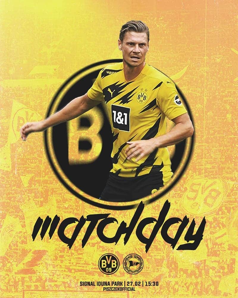 ウカシュ・ピシュチェクさんのインスタグラム写真 - (ウカシュ・ピシュチェクInstagram)「Matchday! Back to work! 👊💪🖤💛  #BVBDSC #Bundesliga」2月27日 19時14分 - lukaszpiszczek_lp26