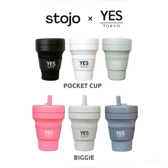 YES TOKYOのインスタグラム：「﻿ ﻿ 【stojo×YES TOKYO】﻿ ﻿ ﻿ 大好評！！﻿ stojo×YES TOKYO （Eco cup/エコカップ）﻿ ﻿ ■販売元：﻿ ・YES TOKYO ONLINE SHOP﻿ ・YES TOKYO 中目黒店/二子玉川店﻿ ﻿ ※YES TOKYOのみでの限定販売となります﻿ ﻿ ﻿ 毎年約5000億個の一度限りの使い捨てカップが、焼却処分または埋め立てられています。﻿ ﻿ これらの使い捨てカップのほとんどがリサイクルされていない..という事実を知っている人は多くないでしょう...。﻿ ﻿ まずは身近なところから...。﻿ できることから...。﻿ ﻿ エコ活を始めてみましょう！☺︎﻿ ﻿ ﻿ 「マイタンブラーやマイカップを普段使用しているけど、持ち運びの際に邪魔で…」という方にはとてもピッタリです。﻿ ﻿ 割れる心配もなく、折り畳めて持ち運べ、﻿ 今回2サイズ販売致しますが、どちらのサイズもたっぷり入りますので、キャンプやピクニック等のアウトドアシーンやスポーツシーンでも大活躍間違いなしです。﻿ ﻿ ﻿ ■stojo×YES TOKYO BIGGIE 470ml﻿ ﻿ 一般的なカフェでのグランデサイズが目安﻿ 「BIGGIE/ビギー 470ml」です。﻿ ﻿ もちろん、ストローも柔らかなシリコン製なので、折り畳んでカップ内に収納できます。﻿ ﻿ ・COLOR：CARBON/CORAL/OAT﻿ ・SIZE：ストロー付の470ml/16オンス ﻿ ・PRICE：¥3,000+tax﻿ ﻿ ﻿ ■stojo×YES TOKYO POCKET CUP 355ml﻿ ﻿ 一般的なカフェでのトールサイズが目安﻿ 「POCKET CUP/ポケットカップ 355ml」です。﻿ ﻿ ・COLOR：INK/SAGE/QUARTS﻿ ・SIZE：355ml/12オンス﻿ ・PRICE：¥2,500+tax﻿ ﻿ ﻿ 【お問い合わせ】﻿ ■中目黒店﻿ ☎︎：03-3760-4717﻿ ﻿ ■二子玉川店﻿ ☎︎：03-6447-9663﻿ ﻿ ﻿ ﻿ @yestokyo﻿ #yestokyo #yoga #cbdoil #coldpressedjuice #fasting #vegan #stojo﻿ #ヨガ #コールドプレスジュース #ジュースクレンズ #クレンズジュース #中目黒 #免疫力アップ #コロナ対策 #デリバリー #二子玉川 #代官山 #世田谷 #ダイエット #ファスティング #ダイエットメニュー #cbdオイル #ダイエットプログラム #腸活 #腸活ダイエット #断食 #断食ダイエット #ストージョ #エコ #エコ活」