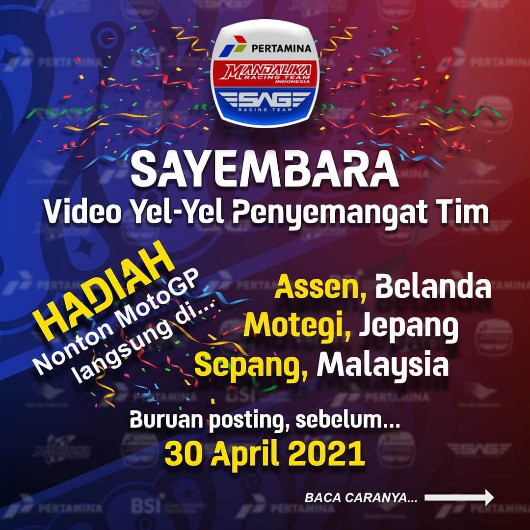 Raffi Ahmadさんのインスタグラム写真 - (Raffi AhmadInstagram)「Haloo Guys ,pingin nonton langsung @motogp buruann ikutin seyembara @mandalikaracingteam @rapselali & subscribe YouTube =mandalikaracingteamindonesia」2月27日 19時53分 - raffinagita1717