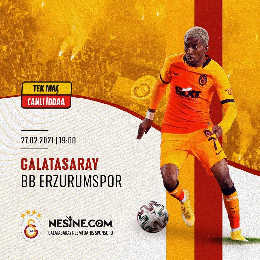 ガラタサライSKさんのインスタグラム写真 - (ガラタサライSKInstagram)「Galatasaray, evinde BB Erzurumspor’u konuk ediyor, heyecan CANLI İDDAA ile @nesine_com’da yaşanıyor!  Detaylar story'de ☝️」2月27日 20時01分 - galatasaray