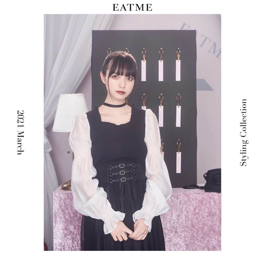 EATMEさんのインスタグラム写真 - (EATMEInstagram)「2.27 update… #EATME #MARCH #LOOK #COLLECTION  #hospitalityresort  @raimu0726_official  🚺:161cm . TOP画面のURLからEATME WEB  STOREをCHECK▶︎▶︎▶︎ @eatme_japan . 🌹レイヤードリブトップ ¥8,100(＋tax) MIX.GRY.BLK ☑︎FREE ※3.5発売予定 . 🌹ベルト付きチュールスカート ¥11,800(＋tax) BLK.PNK.GRY ☑︎S/M ※3.5発売予定 . 🌹リボンチミュール ¥12,000(＋tax) BLK.PNK.MIX ☑︎S/M/L ※3.2発売予定 . #EATME_COLLECTION #EATME #eatmejapan #イートミー」2月27日 22時17分 - eatme_japan