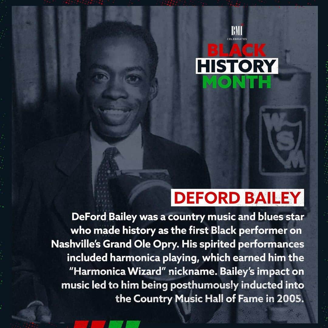 Broadcast Music, Inc.のインスタグラム：「Celebrating DeFord Bailey this #BlackHistoryMonth! #DeFordBailey」
