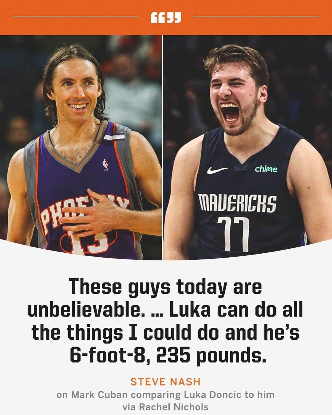 espnさんのインスタグラム写真 - (espnInstagram)「Nets HC Steve Nash praised Luka before Brooklyn faces the Mavs 🤝 (via @rachel_nichols)  📺 Mavs-Nets at 8:30 PM ET on ABC」2月28日 0時00分 - espn