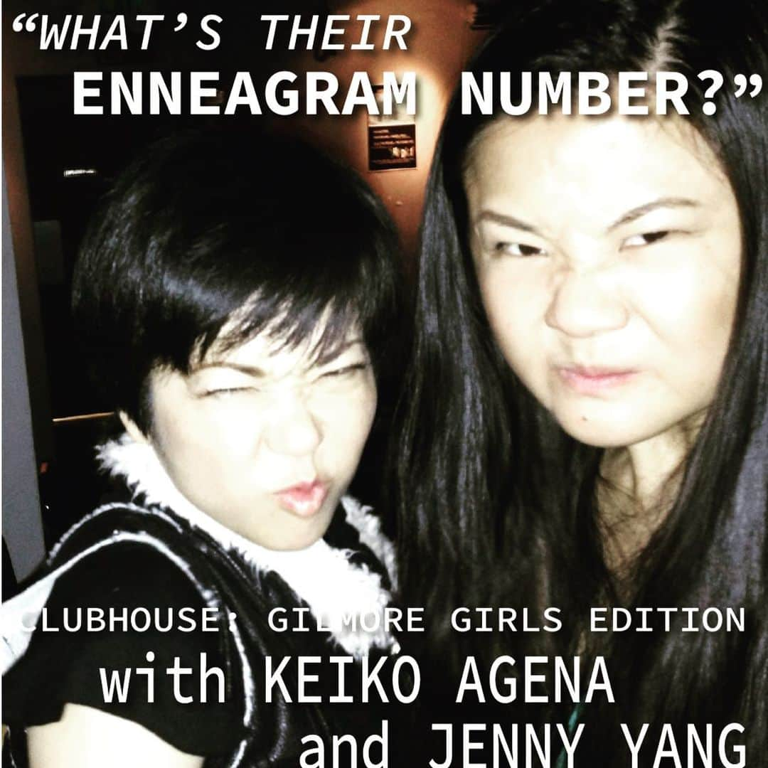 ケイコ・アジェナのインスタグラム：「It’s time. Time to obsess about the enneagram. If you’re on @joinclubhouse visit with @jennyyangtv and I tomorrow at 1:15PM EST. @unboiled aka John Cabrera aka Brian Fuller is gonna join too to get to the bottom of what no one is asking. WHAT ARE THE ENNEAGRAM NUMBERS OF THESE #GILMOREGIRLS CHARACTERS?」