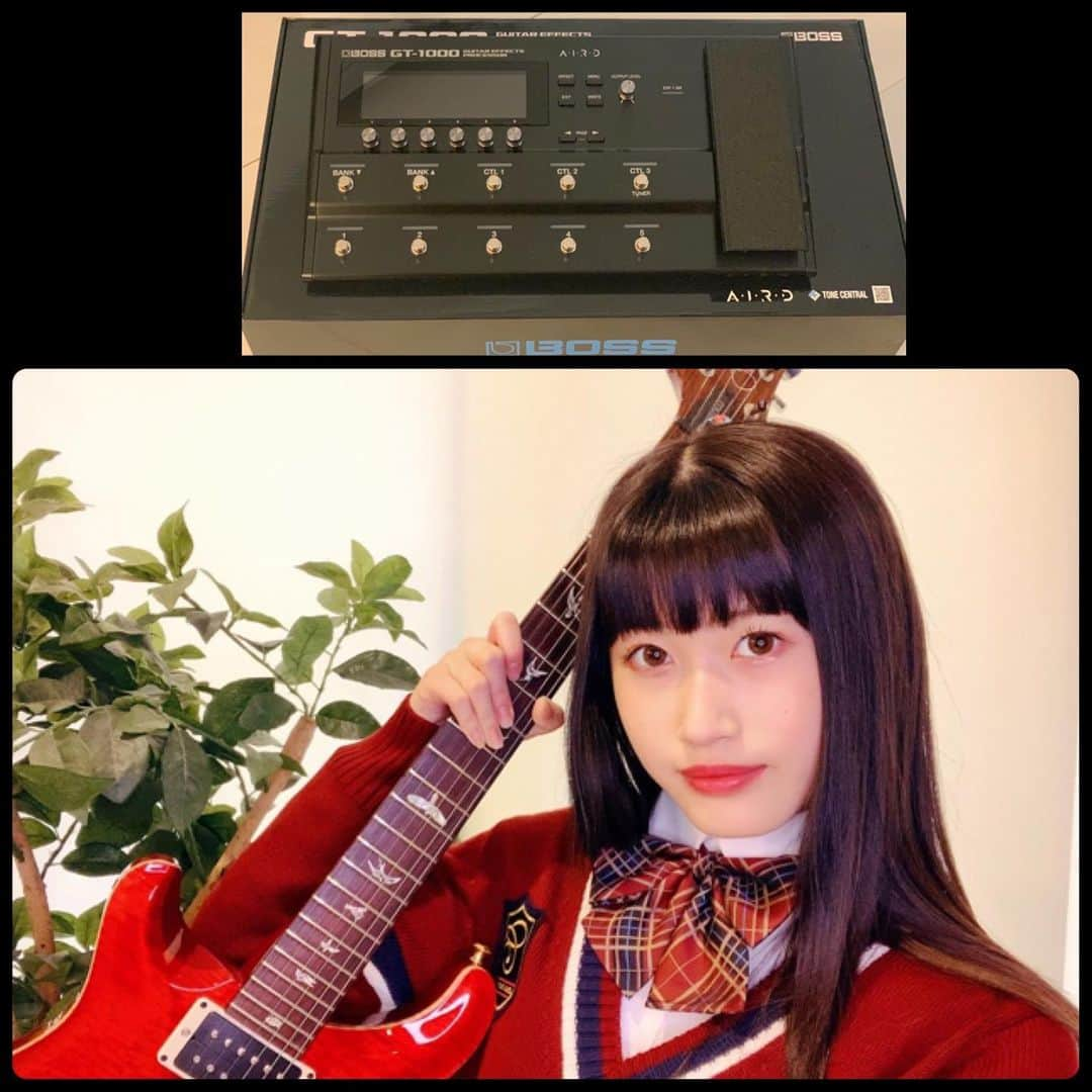 安城夢那のインスタグラム：「#bossgt1000  すごーく色々悩んで 決めました！ #LINE6HELEX か？ #KEMPERマルチ か？ 凄く悩みました…🤔  これからは1人でLIVEでセッティング リハで機材運べるように 1人で運べないKEMPER等機材 は暫く封印です😢  でも音作り楽しい♬.*ﾟ  (*˘︶˘*)ｵﾔｽﾐﾅｻｲ.｡.:*♡    #CONOMI #このみ  #制服  #JC制服  #Jk制服 #ギター女子  #ギター好きな人と繋がりたい  #ギター好き  #model  #アーティスト #歌手  #Jc  #jc3  #ちゅうがくせい  #ギタボ #ボーカル  #制服JC  #学生 #model  #vocal  #なんちゃって制服 #jcブランド #青春  #写真 #photo  #制服ディズニー  行きたい #なんちゃって制服 #思い出 #学生コーデ  May people all over the world be happy」