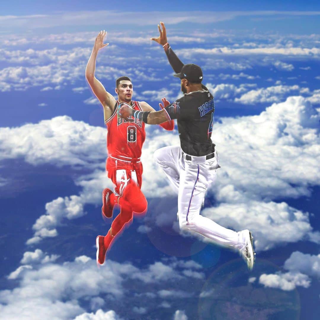 MLBさんのインスタグラム写真 - (MLBInstagram)「Sky's the limit for tonight's IG Live! Monte Harrison and NBA All-Star Zach LaVine are jumping on at 8:30 pm ET.」2月28日 1時52分 - mlb
