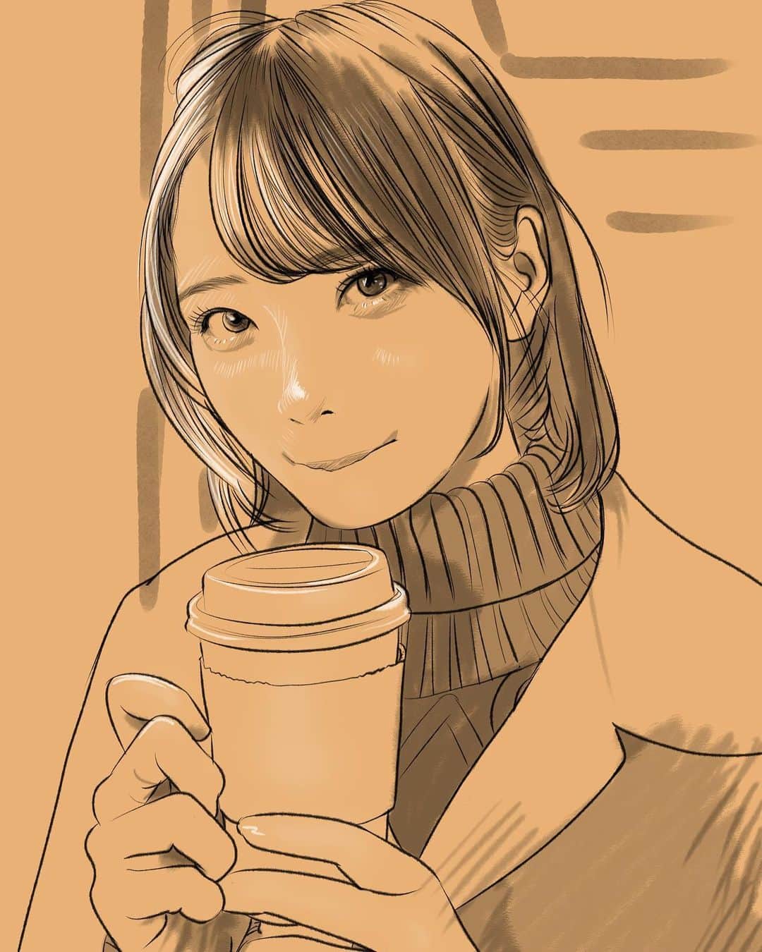 のインスタグラム：「『新谷姫加さん(@hime._.gram )』 #似顔絵 #イラスト #イラストレーション #モデル #新谷姫加 #caricature #illustration #portrait #artwork #drawing #model #himekaaraya」