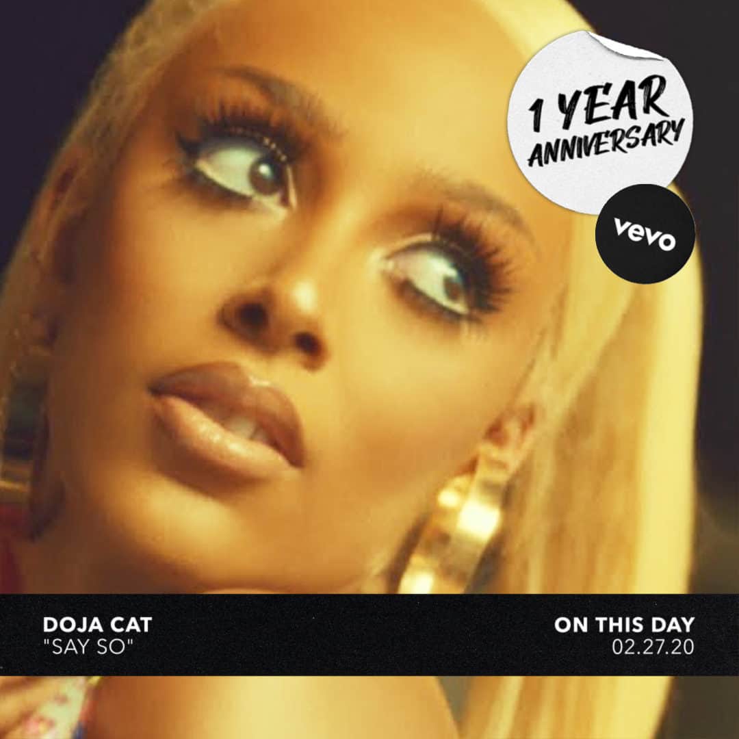 のインスタグラム：「You know the words 🎶 You know the dance 🕺 You know you gotta give it another watch 💖 Hit play on @dojacat's "Say So" video on it's 1 year anniversary!  ⠀⠀⠀⠀⠀⠀⠀⠀⠀ ▶️[Link in bio] #DojaCat #SaySo」