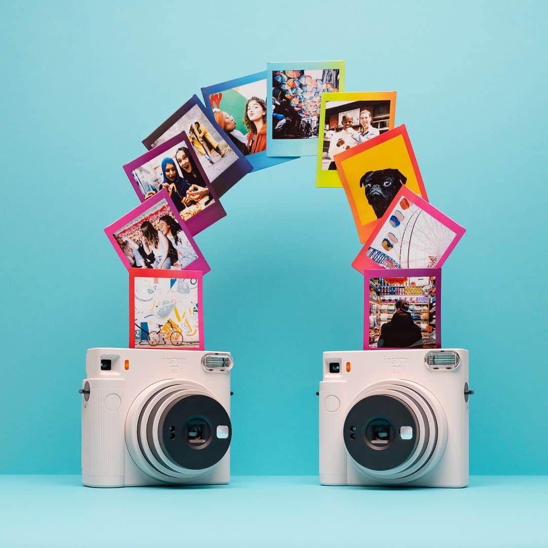 Fujifilm Instax North Americaのインスタグラム：「Picking one fave color is too hard so ours is #rainbow 🌈💖 drop a ♥ below to let us know what YOUR (current) fav color is 👇⁠ ⁠ #dontjusttakegive⁠ #minifilm⁠ #rainbow」