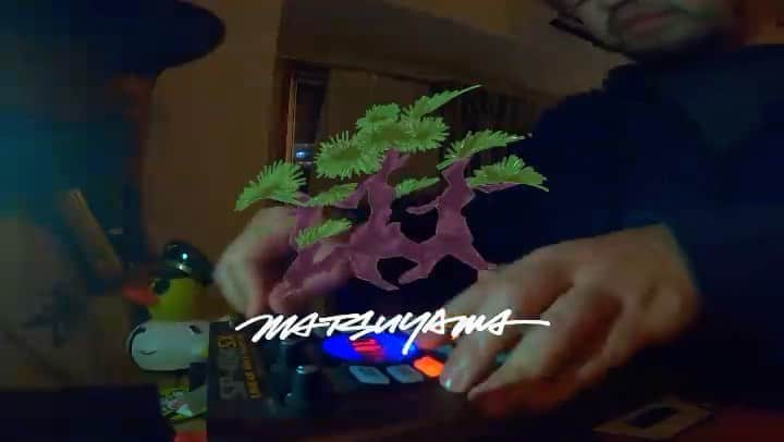 Shing02のインスタグラム：「"Matsuyama (pine mountain)" logo & tag for my man @roomautobahn from Osaka, Japan check IG for daily beat vignettes, and his spotify for troves of beats! he's literally a beat machine! 🥁🕹」