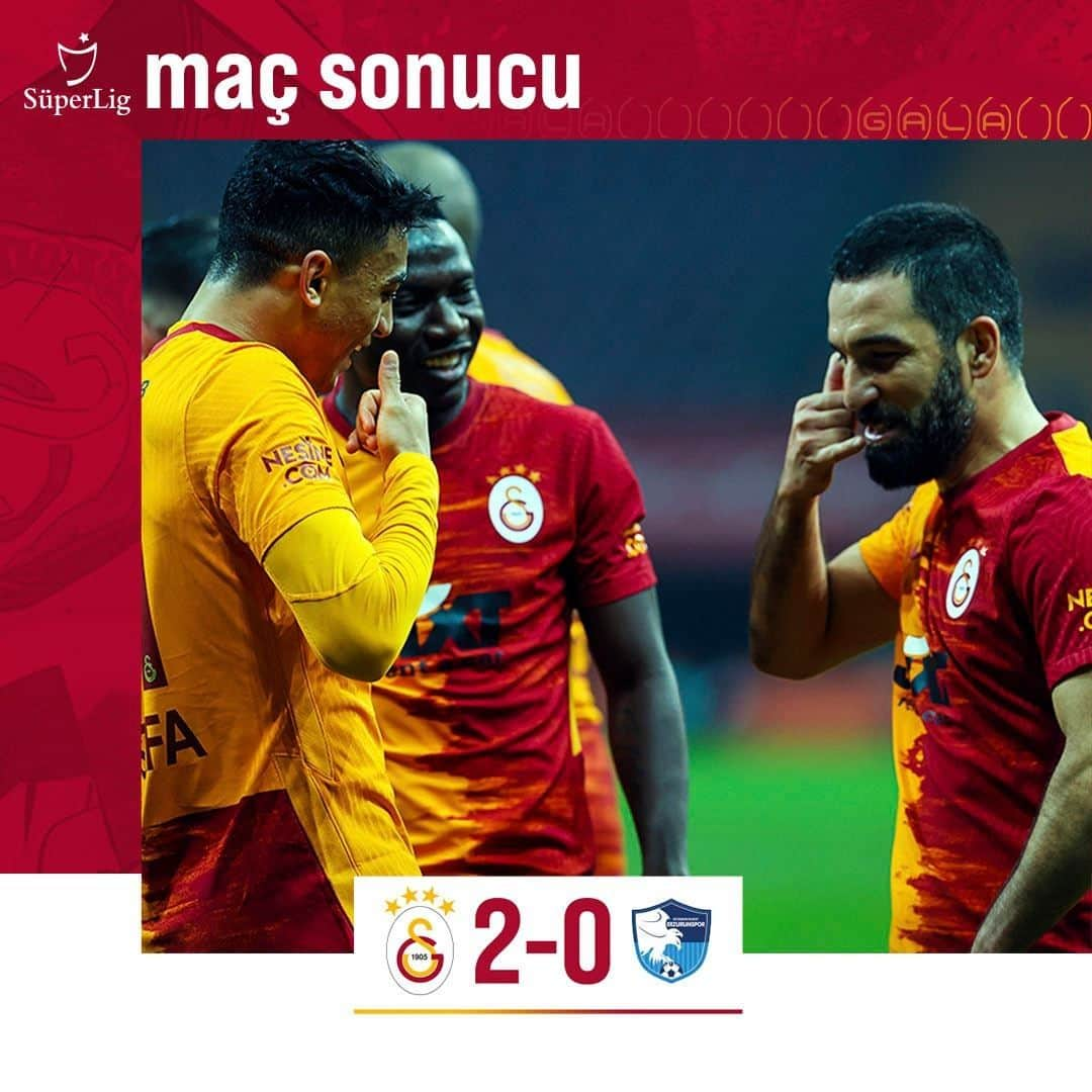 ガラタサライSKさんのインスタグラム写真 - (ガラタサライSKInstagram)「Üst üste 8️⃣. galibiyetimizi alıyoruz! 👏  Maç sonucu: #Galatasaray 2-0 BB Erzurumspor #GSvERZ 💪  ⏱️ 38' Mostafa ⚽ ⏱️ 45' Mostafa ⚽」2月28日 2時57分 - galatasaray