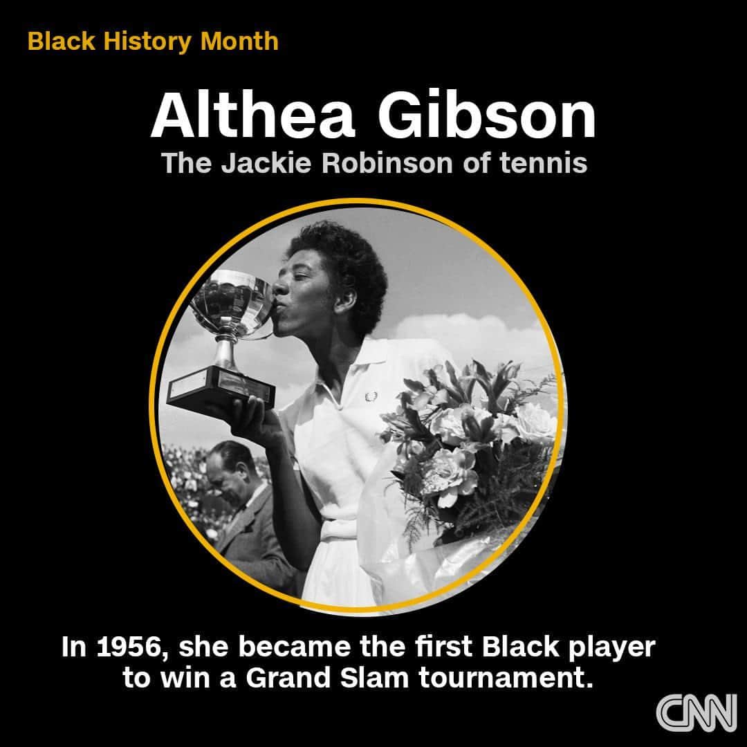CNNさんのインスタグラム写真 - (CNNInstagram)「Long before Venus and Serena Williams, another tall, young Black woman shook up the world of tennis. She was Althea Gibson. Despite winning local and regional tournaments, she was barred from national tennis events because of her race. In 1950, after intense lobbying, she became the first African American to compete in the US National Championships – the precursor to the US Open. In 1956, Gibson became the first Black player to win a Grand Slam tournament, the French Championships. The next year she was the first Black champion in the 80-year history of Wimbledon, receiving the trophy from Queen Elizabeth II. By the time Gibson retired from tennis, she had won 11 Grand Slam titles and was the world’s top-ranked female player.⁠ ⁠ Tap the link in our bio to learn more about Gibson and other Black pioneers who changed history. ⁠ ⁠ (📸: Bettman Archive/Getty Images)」2月28日 3時01分 - cnn