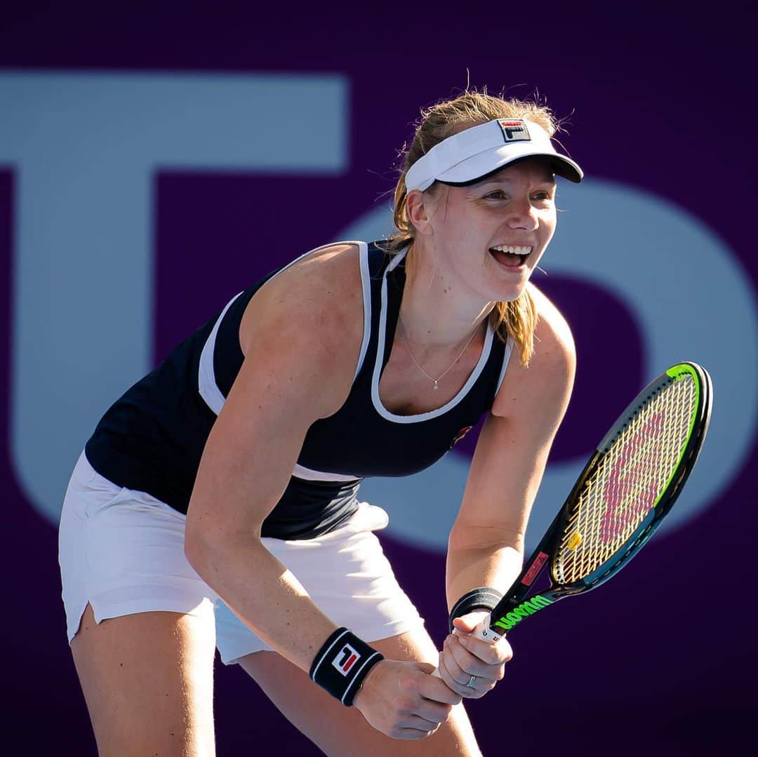 WTA（女子テニス協会）さんのインスタグラム写真 - (WTA（女子テニス協会）Instagram)「Happy days 😃 #QatarTotalOpen2021」2月28日 3時30分 - wta