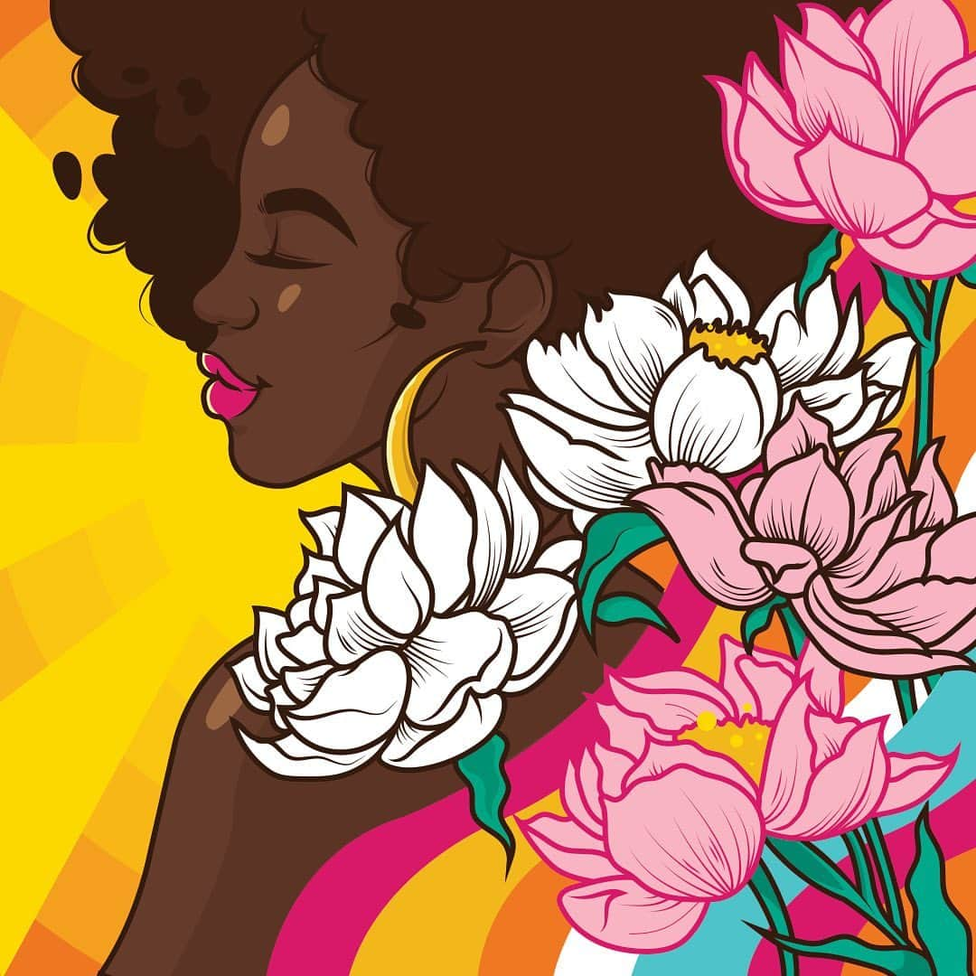 ULTA Beautyのインスタグラム：「During Black History Month, we're sharing five artists' renditions that express and celebrate who they are.  ✨Black Joy by Dionna Gary @designedbydg ✨ Black Joy has always been created from the soul. Throughout history, we have cultivated our existence from the ground up. I use floral patterns to celebrate what my culture achieved through nurturing and perseverance. The beauty in growth, that to me is the essence of Black Joy.」