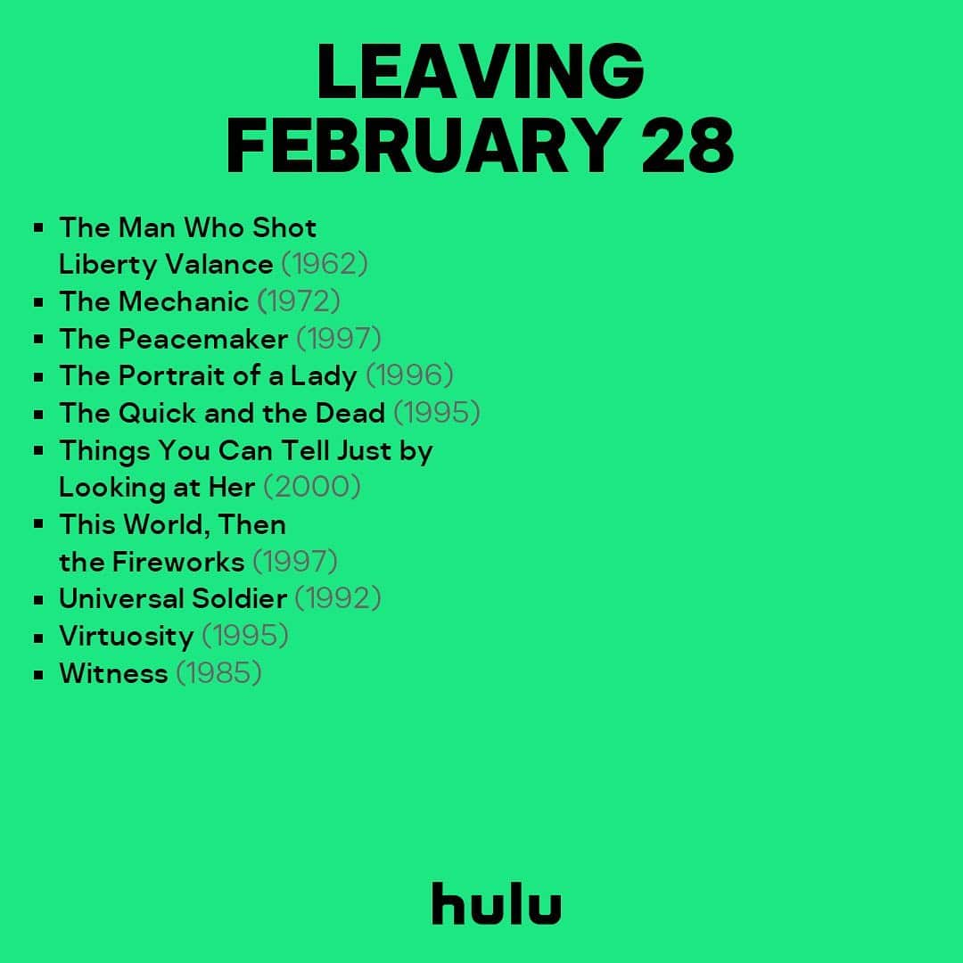 Hulu Home of Emmy-winningさんのインスタグラム写真 - (Hulu Home of Emmy-winningInstagram)「Last call for these titles ‼️」2月28日 4時11分 - hulu