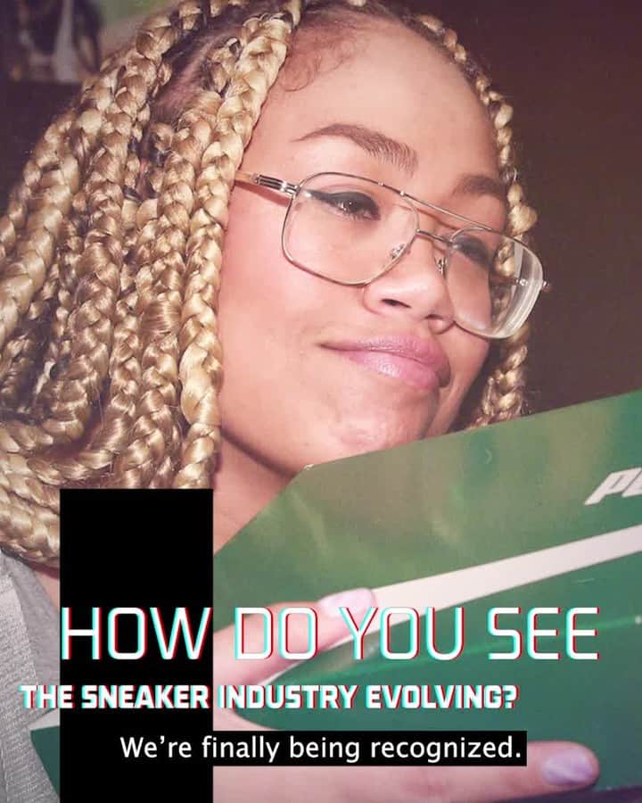 Foot Lockerのインスタグラム：「Tausha Sanders (@taushaquan) is the founder of Her Grails, which brings women together through sneakers, as well as serving as a platform to celebrate women in the sneaker industry. We celebrate her journey on The Sole List.」