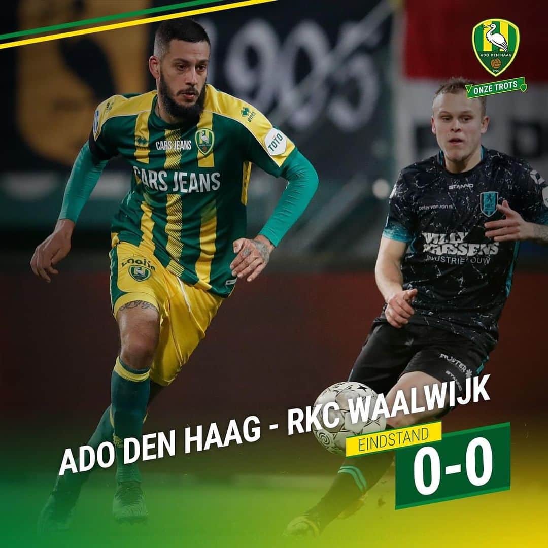 ADOデン・ハーグさんのインスタグラム写真 - (ADOデン・ハーグInstagram)「ADO Den Haag tegen RKC Waalwijk eindigt in 0-0.」2月28日 4時50分 - adodenhaag