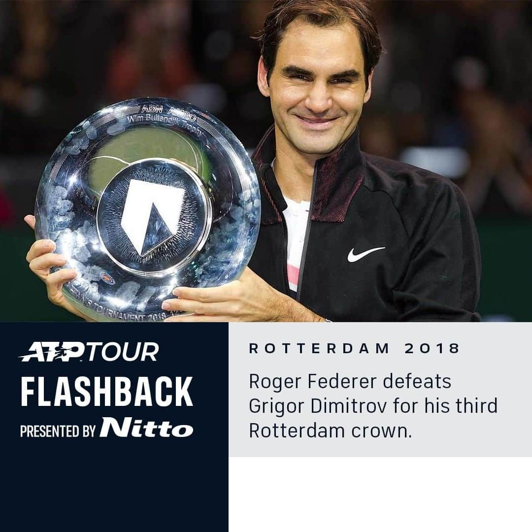 ATP World Tourさんのインスタグラム写真 - (ATP World TourInstagram)「The wait is almost over 👀  ATP Tour Flashback presented by Nitto takes us back the moment Roger clinched his 97th career title 🏆」2月28日 5時10分 - atptour